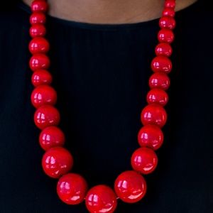 paparazzi Jewelry - Effortlessly Everglades - Red Necklace Set paparazzi Jewelry - Effortlessly Everglades - Red Necklace Set